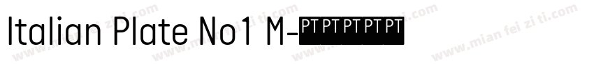 Italian Plate No1 M字体转换